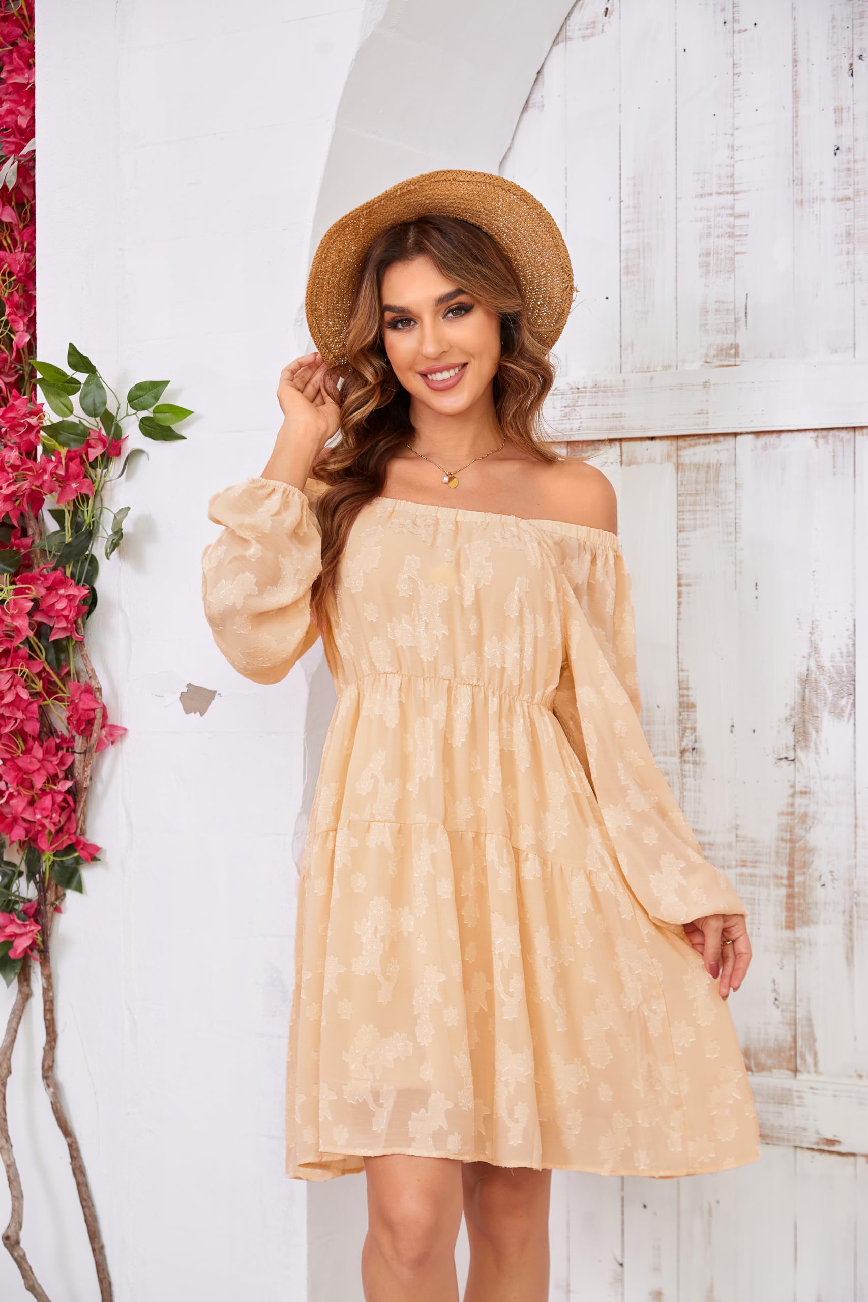 VintageClothing Spring Babydoll Dresses for Women 2024 Casual Square Neck Mini Babydoll Dress A-Line Flowy Short Dress - Image 5